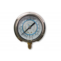 Мановакуумметр с глицерином, 80 мм (R22; R134a; R404A; R407C; R507) Becool BCJL-NG-80