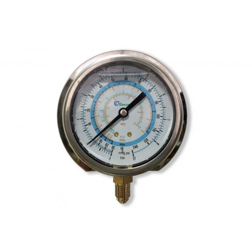 Мановакуумметр с глицерином, 80 мм (R22; R134a; R404A; R407C; R507) Becool BCJL-NG-80