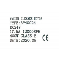 Мотор пылесоса моющий 400W, 24V, H-170mm, D-148mm Ametek 11