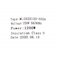 Мотор пылесоса моющий 1200W, H=177mm, D=144mm Ametek 11ME27