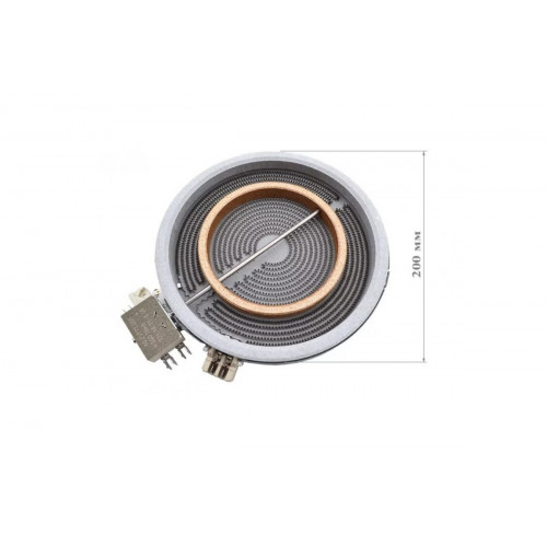 Электроконфорка HiLight 2х зонная D200/125mm 1700/700W Whirlpool 481281718742 C00377912
