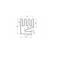 ТЭН для саун HARVIA ZSP255 3000W 280 А 8/3,0 Т 220 контакты под углом