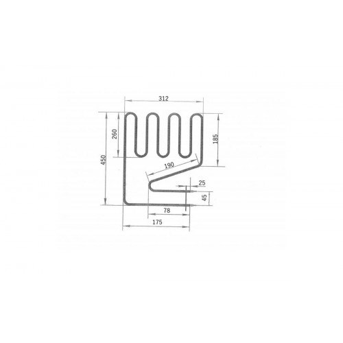 ТЭН для саун HARVIA ZSP255 3000W 280 А 8/3,0 Т 220 контакты под углом