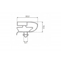 Уплотнитель для холодильника Hansa 615x560 профиль ЕА