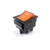 Кнопка биполярная желтого цвета 20A, 4 контакта 250V