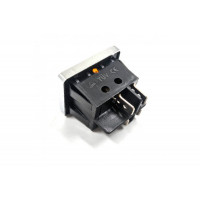 Кнопка универсальная биполярная желтого цвета 16A 250V 4 контакта