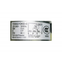 Двигатель вентилятора внешнего блока сплит-системы YD50G (YDK50-4) 220-240V 50Hz 4P 50W 0.4A