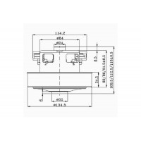 Мотор пылесоса HWX-HD 1400W, H=115мм D=134,5мм