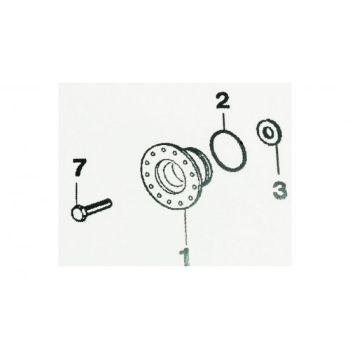 Суппорт Electrolux-Zanussi под 203 подшипник со стороны шкива 4071430971 4071374104 cod099