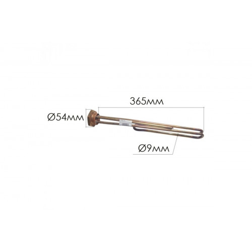 ТЭН для водонагревателя 4000W RCT TW3 PA резьба D-42mm с местом под анод М6 Thermowatt 182311