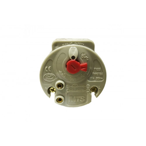 Термостат для водонагревателя MTS, 20A, 250V, 80°C L-270mm красный флажок