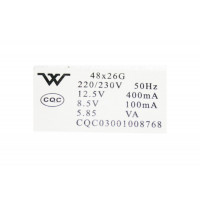 Трансформатор кондиционера 48x26G 220/230V 50Hz 12.5v-400mA 8.5V-100mA 5.85-VA